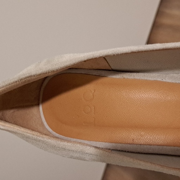 LOQ Taupe Genuine Suede "Villa Piedra" Square-toe Block Heels (Size EU 41/US 10) - Picture 4 of 6